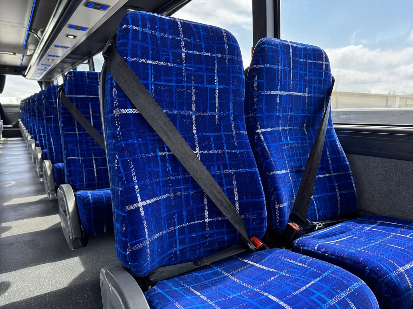 west palm beach charter bus rental interior